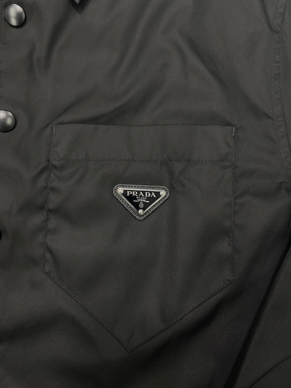 PRA SHIRT IN BLACK RE-NYLON TRIANGLE LOGO