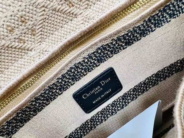 SMALL 24 LADY BAG IN TAN BROWN CANVAS