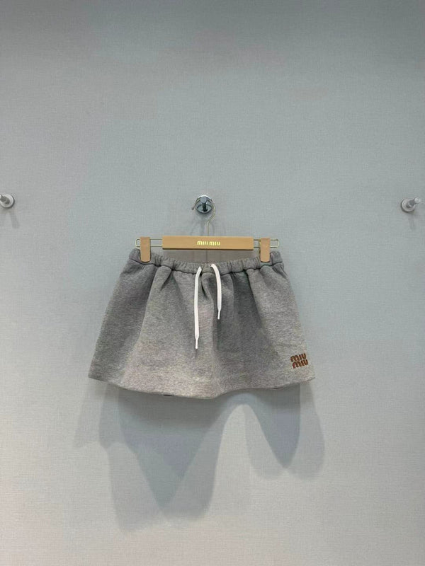 Miu Short Grigio Cotone