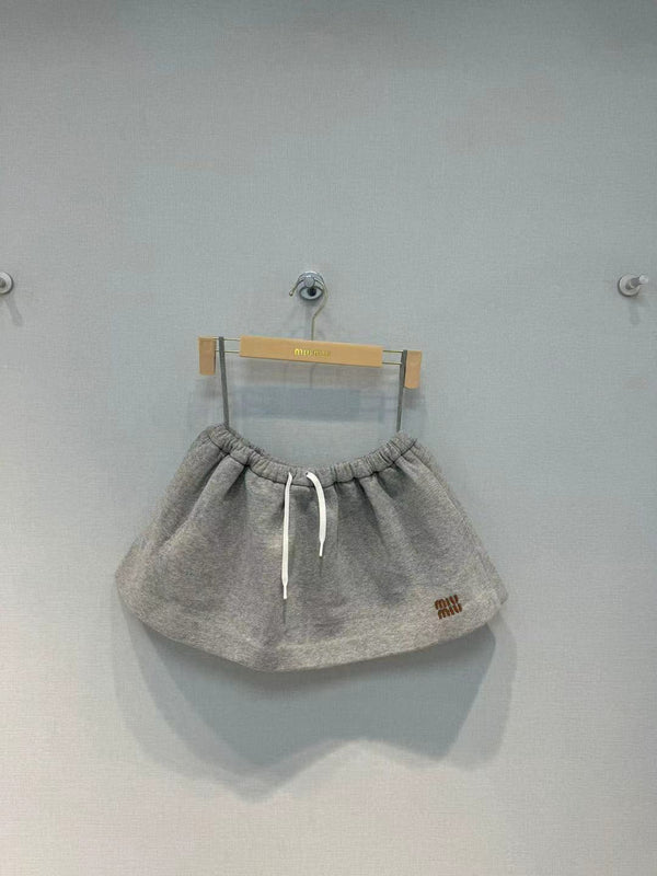 Miu Short Grigio Cotone