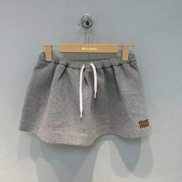 Miu Short Grigio Cotone