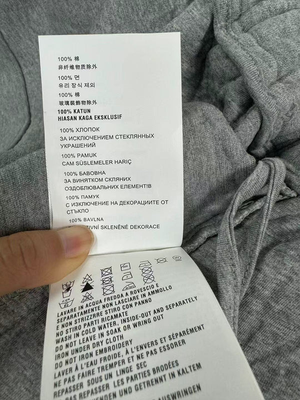 Miu Short Grigio Cotone