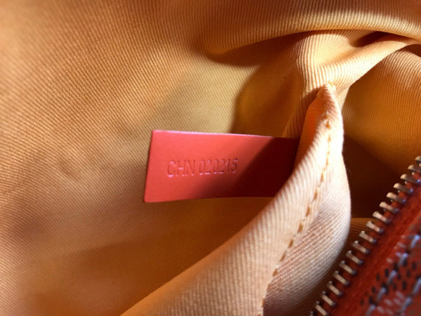 BOEING TOILERY 25CM ORANGE GOYARDINE CANVAS AND CALFSKIN TRIM