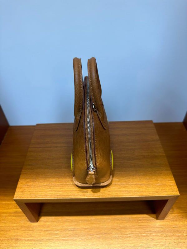 HM Bolide Mini 19cm Gold Epsom Leather on Yellow Wheels