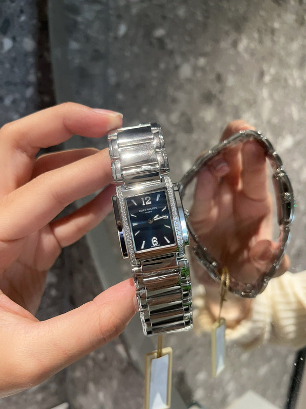 Patek Philippe Diamond Bezel Silver 30mm Twenty-4