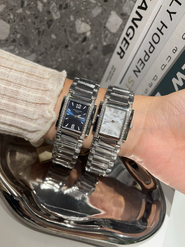 Patek Philippe Diamond Bezel Silver 30mm Twenty-4