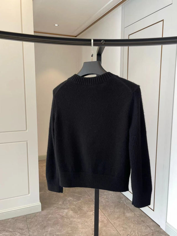 Chanel Black Cashmere Knitted Cardigan