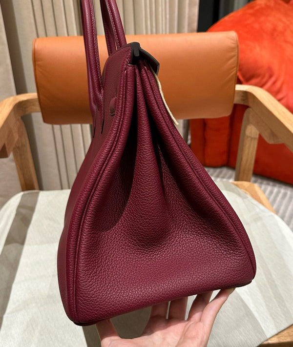 HM BIRKIN 30CM BURGUNDY TOGO LEATHER SILVER HARDWARE