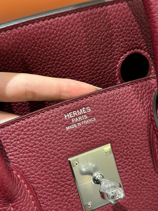 HM BIRKIN 30CM BURGUNDY TOGO LEATHER SILVER HARDWARE