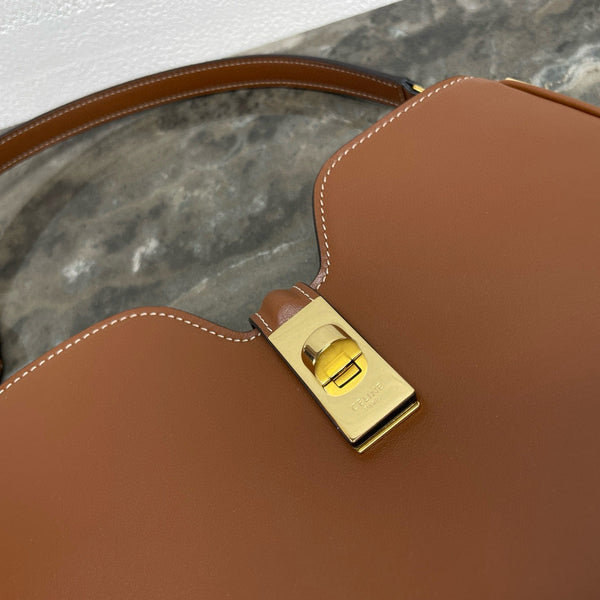 Small Camille 16 Soft Bag 24.5cm In Tan Smooth Calfskin Gold Hardware