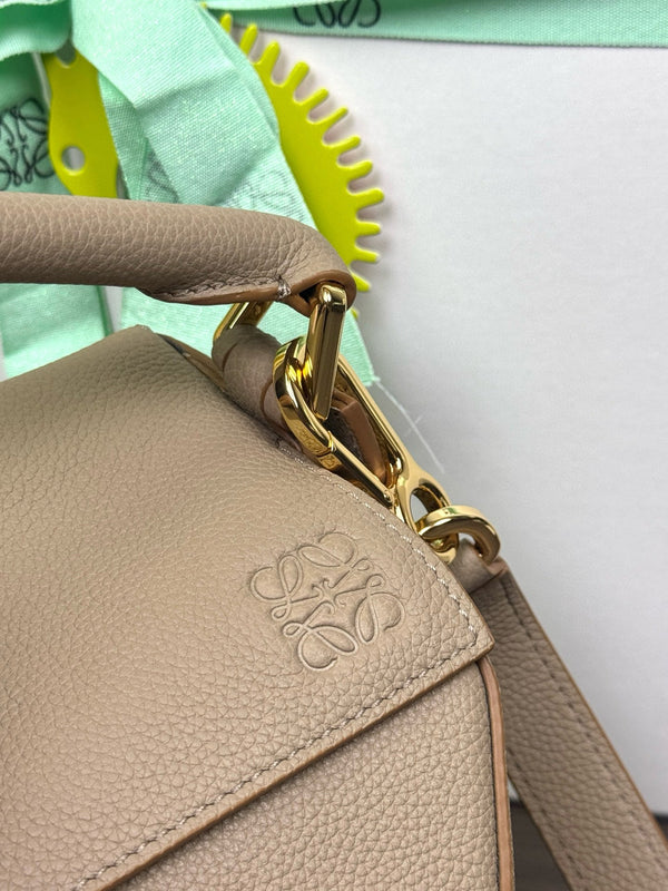 Loewe Small Puzzle Bag in Sand Soft Grained Calfskin