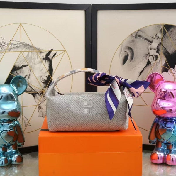 HM Trousse Bride-a-Brac Case Grey Canvas