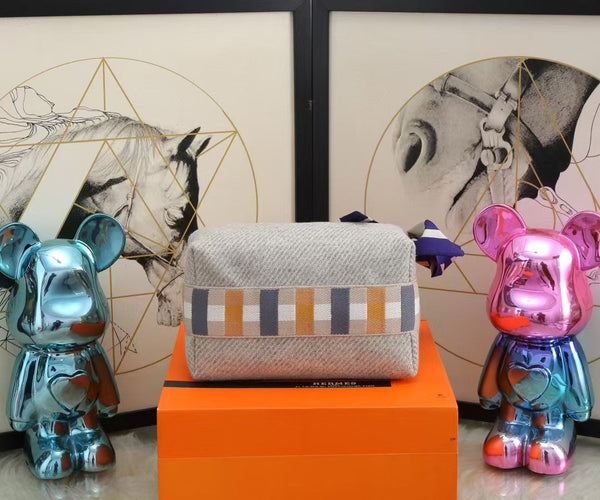 HM Trousse Bride-a-Brac Case Grey Canvas