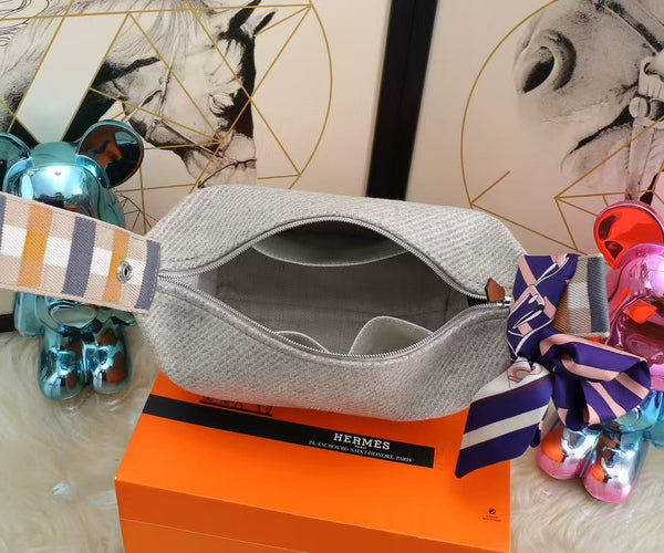 HM Trousse Bride-a-Brac Case Grey Canvas