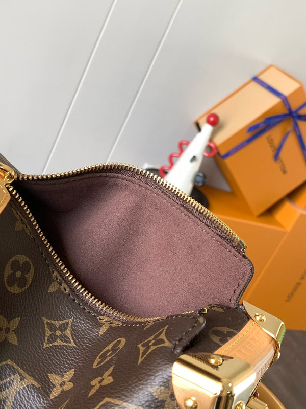 LV Pico Side Trunk 21cm Brown Monogram Coated Canvas