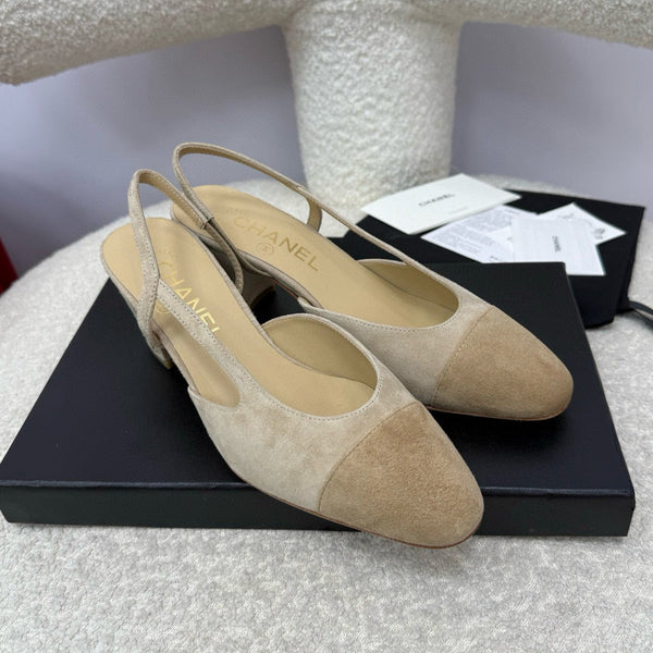CC 25A Slingback Dark Beige Suede