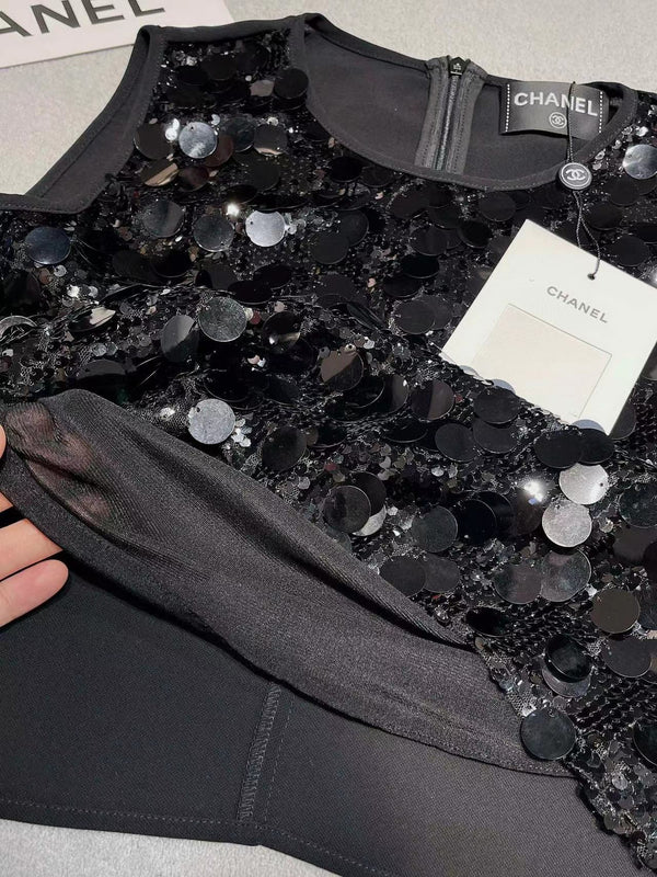 Chanel Set Black Cotton Polyester