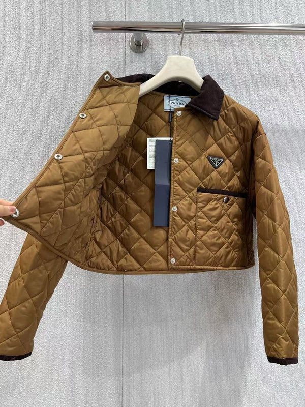 Prada Jacket Brown Polyester Cotton
