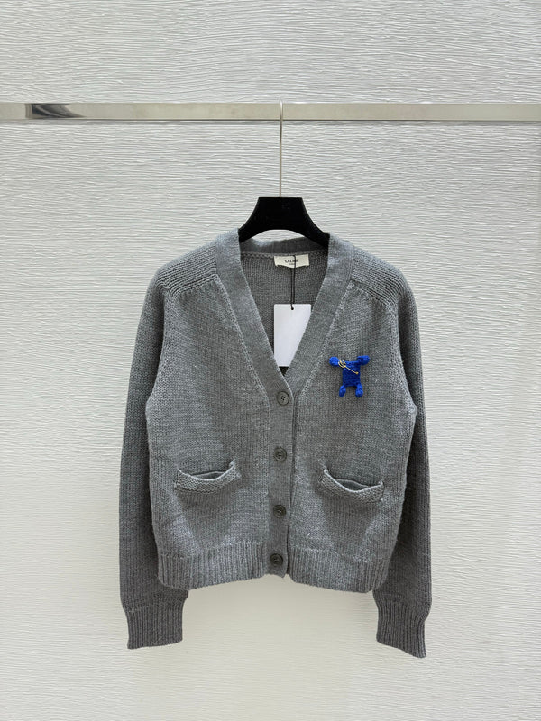 CE V-line Neck Wool Cardigan