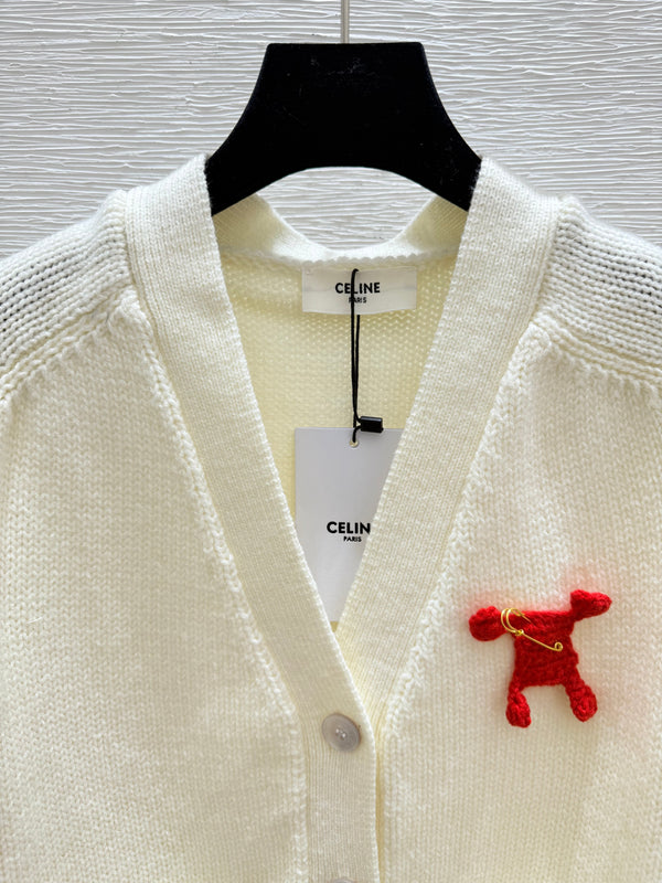CE V-line Neck Wool Cardigan