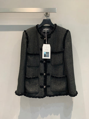 CC 25FW Woven Tweed Black Jacket