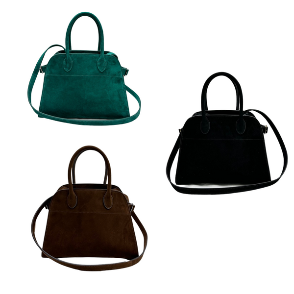 The Row Margaux 10 26cm Tote Bag In Suede