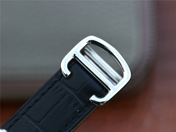 BLUE BALLOON DATE 42 QUADRANTE ARGENTO BRACCIALE NERO 