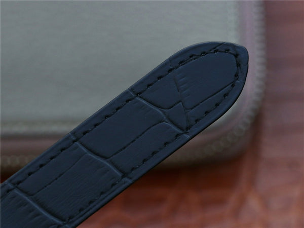 BLUE BALLOON DATE 42 QUADRANTE ARGENTO BRACCIALE NERO 