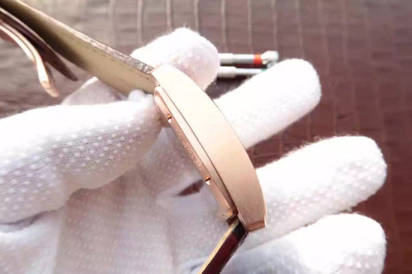 TANK MC ROSE GOLD 41 CINTURINO IN PELLE MARRONE 