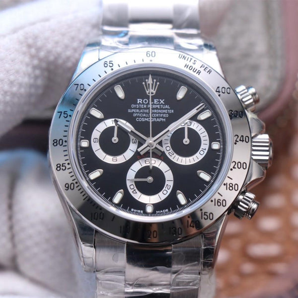 DAYTONA 40MM STEEL CASE BLACK DIAL