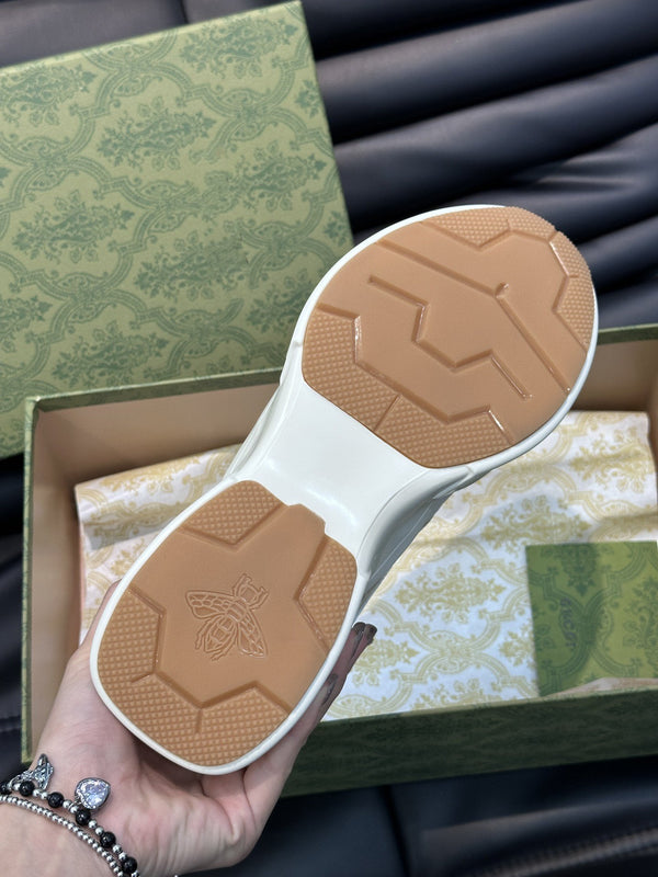 SCARPE DA SNEAKER GG RETRO RHYTON ROSA BIANCHE