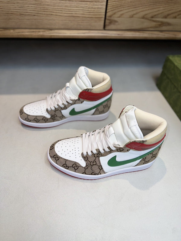 GG AIR JORDAN MARRONE BIANCO