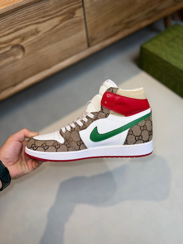 GG AIR JORDAN MARRONE BIANCO