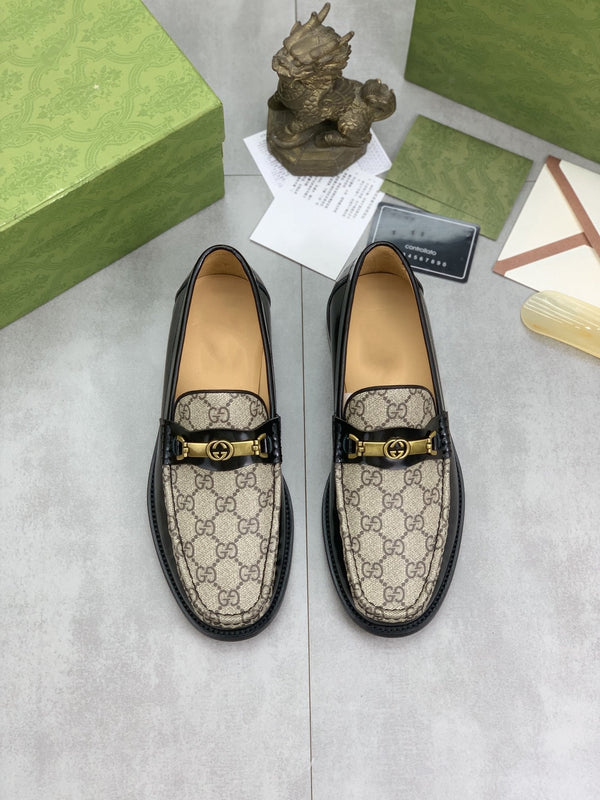 MOCASSINO GG DA UOMO IN PELLE MARRONE