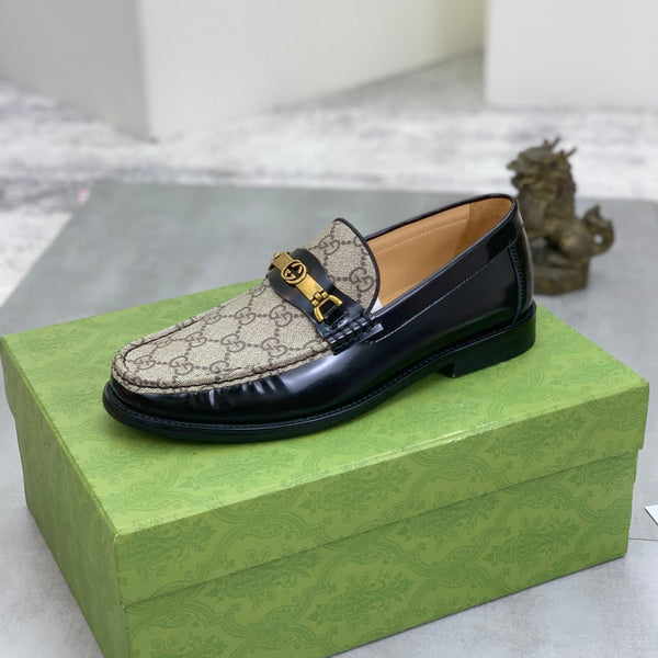 MOCASSINO GG DA UOMO IN PELLE MARRONE