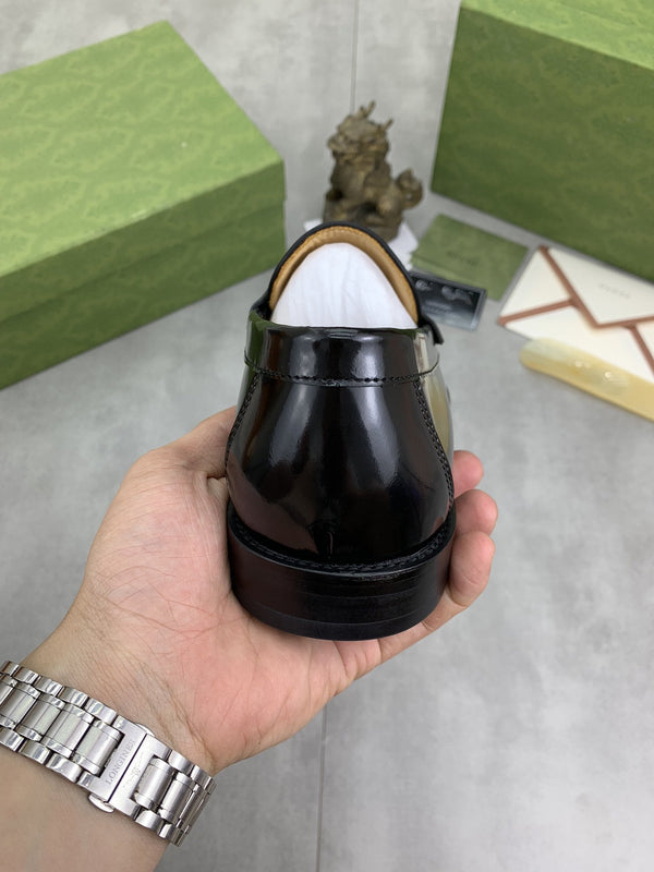 MOCASSINO GG DA UOMO IN PELLE MARRONE