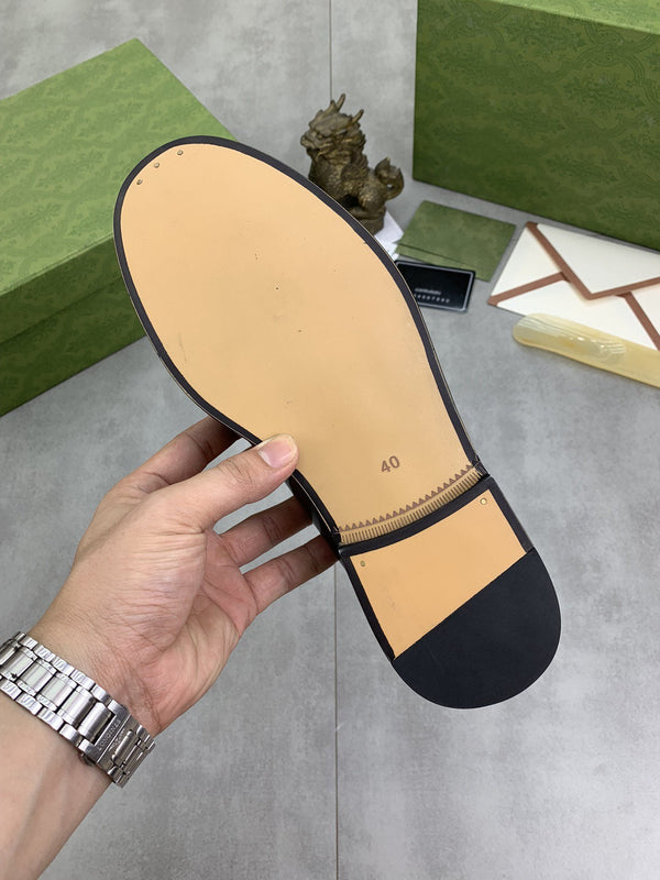 MOCASSINO GG DA UOMO IN PELLE MARRONE