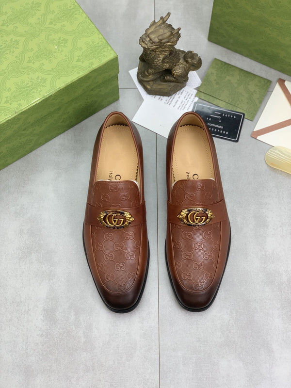 MOCASSINO UOMO GG IN PELLE DI VACCA MARRONE