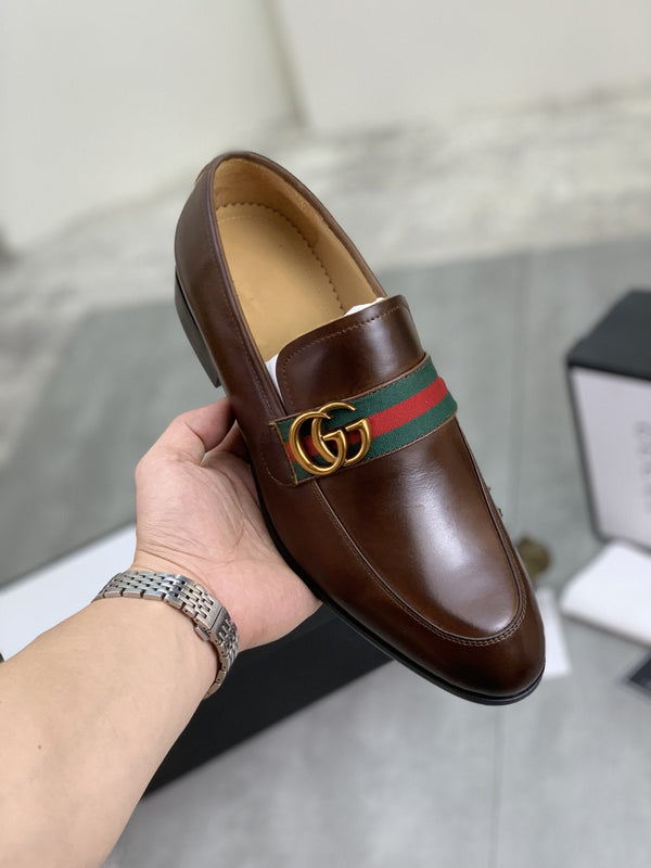 MOCASSINO UOMO GG IN PELLE DI VACCA MARRONE