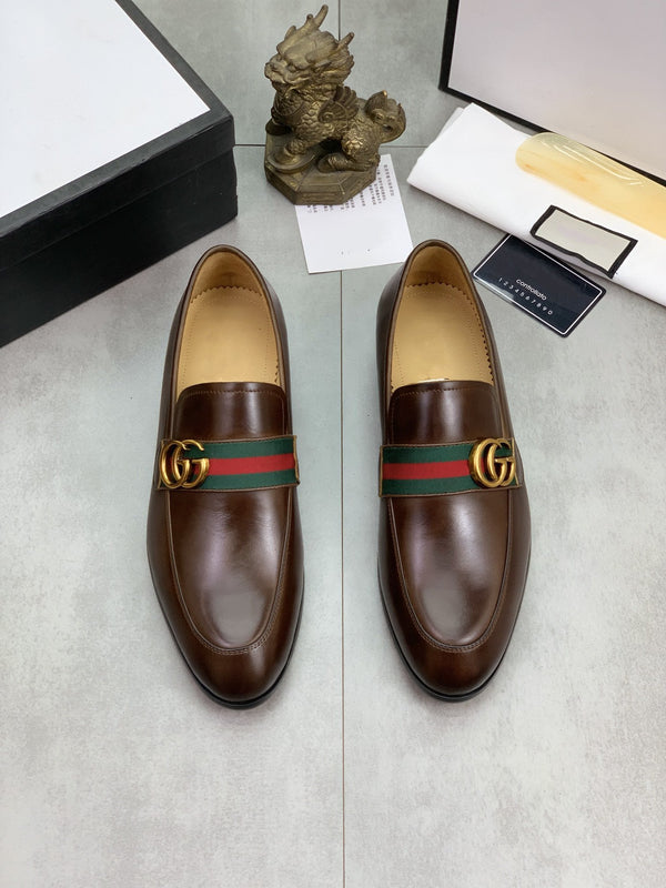 MOCASSINO UOMO GG IN PELLE DI VACCA MARRONE