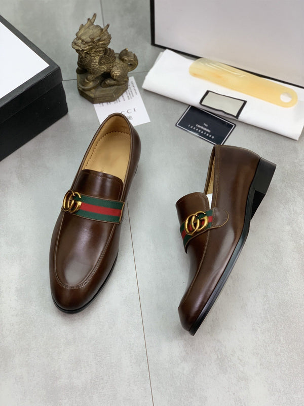 MOCASSINO UOMO GG IN PELLE DI VACCA MARRONE