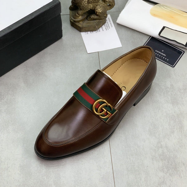 MOCASSINO UOMO GG IN PELLE DI VACCA MARRONE