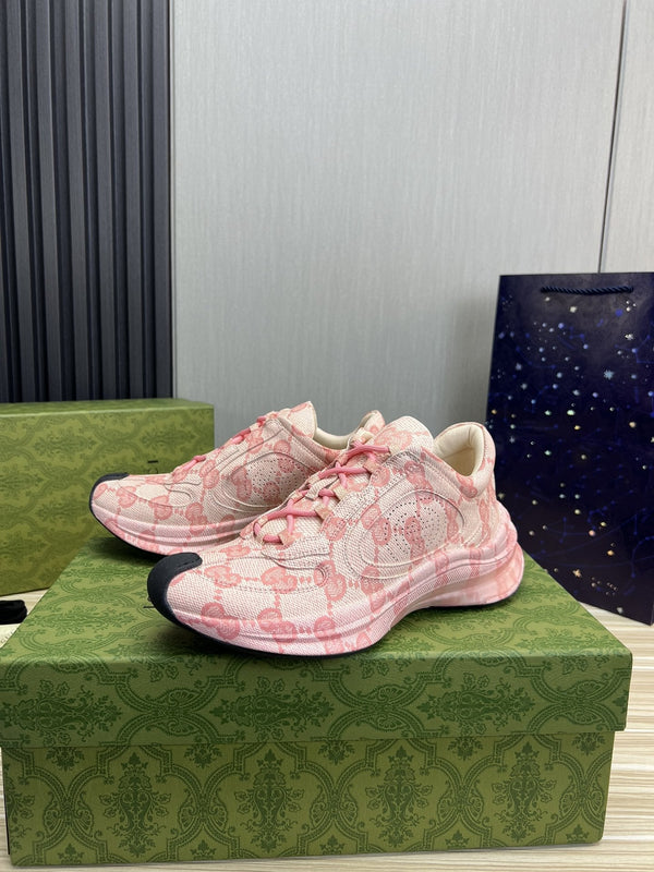 SNEAKERS GG RUN IN PELLE ROSA