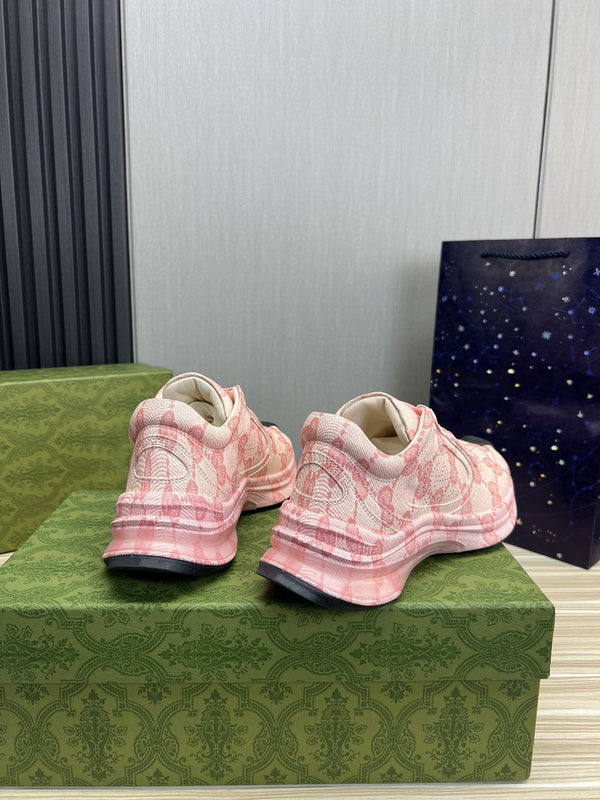 SNEAKERS GG RUN IN PELLE ROSA