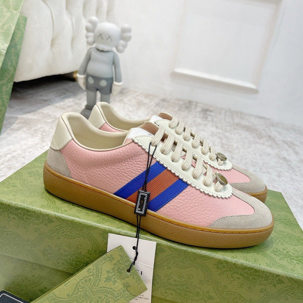 SNEAKERS GG IN PELLE ROSA ARDESIA