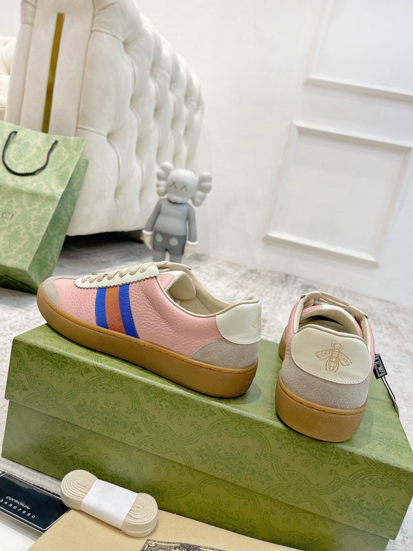 SNEAKERS GG IN PELLE ROSA ARDESIA