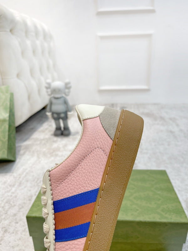 SNEAKERS GG IN PELLE ROSA ARDESIA