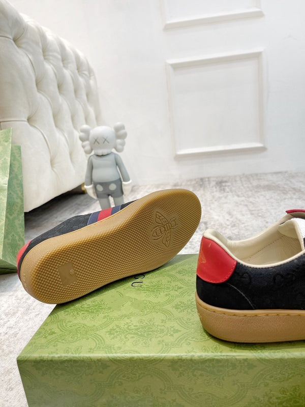 GG SNEAKERS ARDESIA NERO ROSSO PELLE