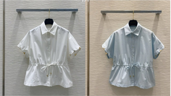 LV 25 T-shirt White Light Blue Cotton