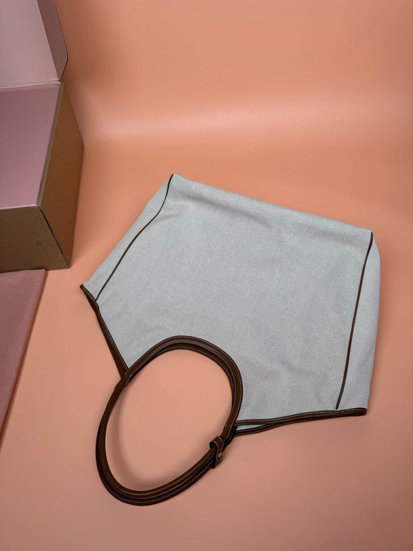 MIU IVY CANVAS 37CM LARGE TOTE BAG